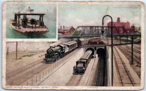 Postcard - Detroit River Tunnel - Detroit, Michigan