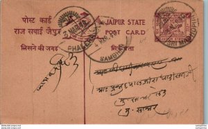 Jaipur Postal Stationery Sambhar Phalera cds