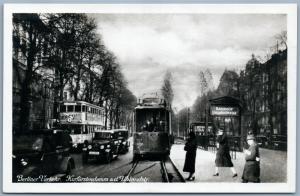 ANTIQUE PHOTOMONTAGE REAL PHOTO POSTCARD RPPC BERLIN GERMANY KURFURSTENDAMM