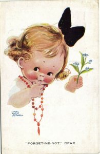 PC CPA MABEL LUCIE ATTWELL ARTIST SIGNED FORGET ME NOT   (b26190)