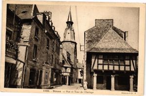 CPA DINAN - Rue et Tour de l'Horloge (230116)