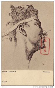 AS:Anselm Feuerbach, Profile of man wearing a head band, PU-1927