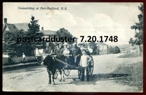 h3775 - PORT MAITLAND NS Postcard 1911 Oxomobiling by Porter