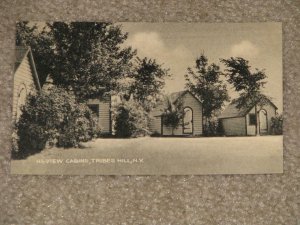 HI-VIEW CABINS, TRIBES HILL, N.Y., USED VINTAGE CARD