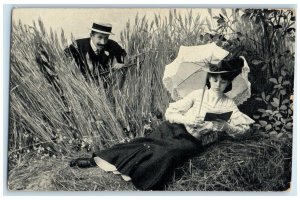 c1910's Man Peeping Tom Romance Stanley Iowa IA Posted Antique Postcard