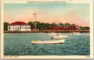 Padanaram Yacht Club South Dartmouth Massachusetts Hotel Building Postcard