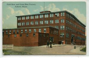 Field Brothers Gross Shoe Factory Auburn Maine 1918 postcard