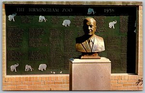 Vtg Birmingham Alabama AL Bust Jimmy Morgan Zoo Former Mayor Postcard