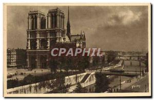Old Postcard Notre Dame de Paris Vue Generale