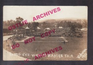 Naples NEW YORK RPPC 1910 BASEBALL GAME Underway COUNTY FAIR nr Canandaigua Lake