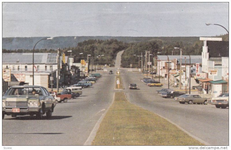 Main Street, Store Fronts, Chibougamau, Quebec, PU-1961