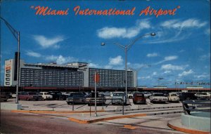 Miami Florida FL Airport Cars VW Bug 1950s-60s Postcard