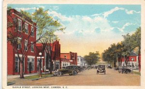 Camden South Carolina DeKalb Street, Looking West Color Lithograph PC U2876