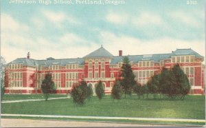 Original Antique Postcard JEFFERSON HIGH SCHOOL - Portland, Oregon