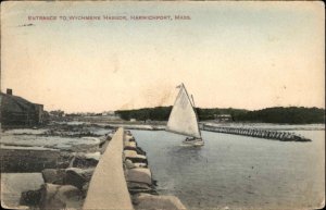 Harwichport Cape Cod MA Wychmere Harbor c1910 Postcard - Sailing