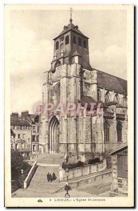 Old Postcard Lisieux Church St Jacques