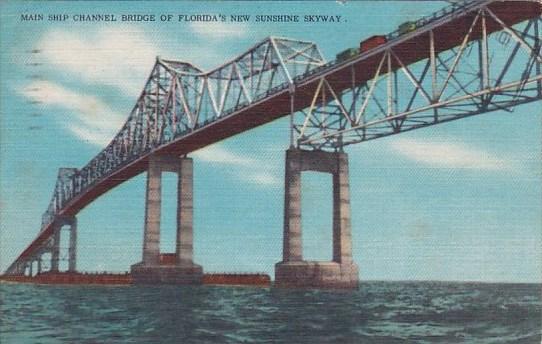 Florida Largo Main Ship Channel Bridge Of Florida's New Sunshine Skyway 1997