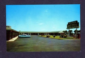 PA Penn Motel TREVOSE near Philadelphia PENNSYLVANIA PENN POSTCARD PC
