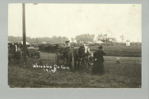 St. James MINNESOTA RP 1915 COUNTY FAIR Crowd GRANDSTAND nr Butterfield Madelia