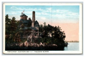 Vintage 1920's Postcard Castle Rest Alexandria Bay Thousand Islands New York