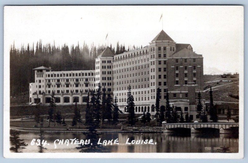 BYRON HARMON RPPC #634 CHATEAU LAKE LOUISE ALONG THE CANADIAN PACIFIC RAILWAY LN