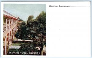 CORNING, California  CA    Grounds at MAYWOOD HOTEL  ca 1910s   Postcard