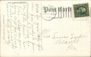 Waycross GA Union RR Train Depot Station & Trolley c1910 Postcard 