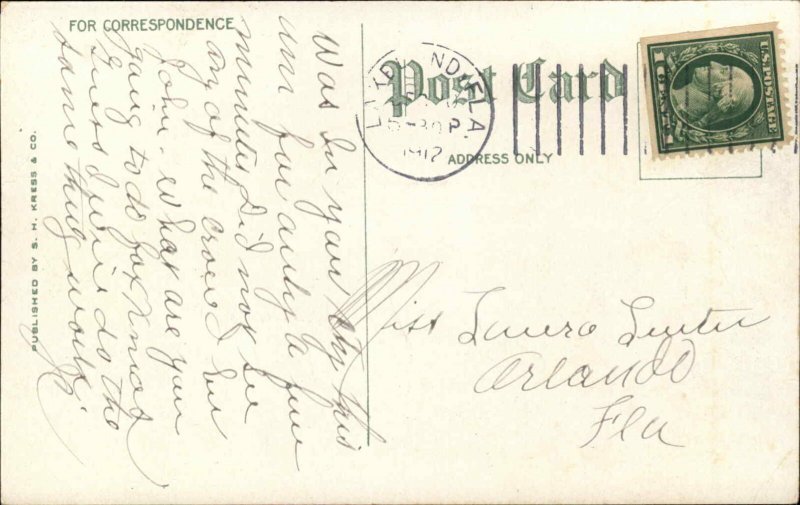 Waycross GA Union RR Train Depot Station & Trolley c1910 Postcard 