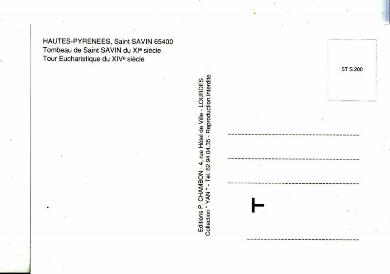 France Postcard - Hautes - Pyrenees - Saint Savin   AB2306