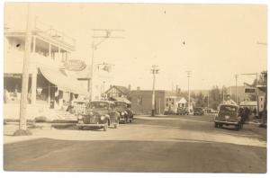 Jackman Station ME Main Street Store Fronts Mobil Gas Real Photo Postcard