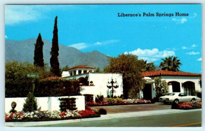 3 Postcards PALM SPRINGS, CA Homes of LIBERACE, LUCILLE BALL, DEBBIE REYNOLDS