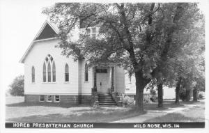 Wild Rose Wisconsin~Horeb Presbyterian Church~Waushara County~Vintage RPPC