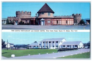 The Castle Restaurant And Olean Hotel Olean New York NY Dual View Postcard