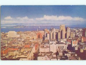 Unused Pre-1980 AERIAL VIEW OF TOWN San Francisco California CA n1815