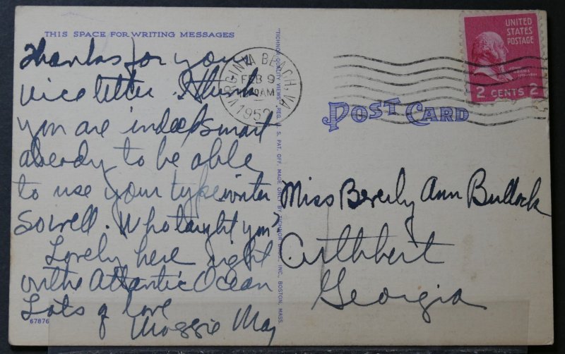 Virginia Beach, VA - The Cavalier Hotel - 1952