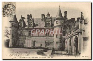 Old Postcard Chateau d & # 39Amboise Fa?ade Louis XII