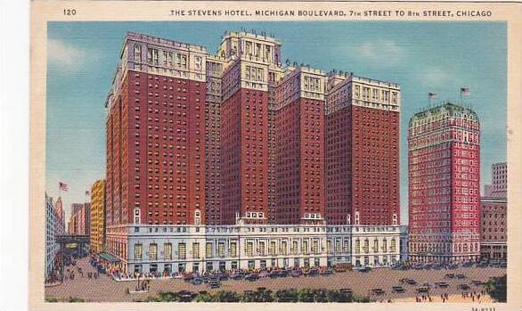 Illinois Chicago The Stevens Hotel Michigan Boulevard 7th Street To 8th Street