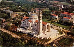Aerial View National Shrine Immaculate Conception Washington DC Postcard VTG UNP 