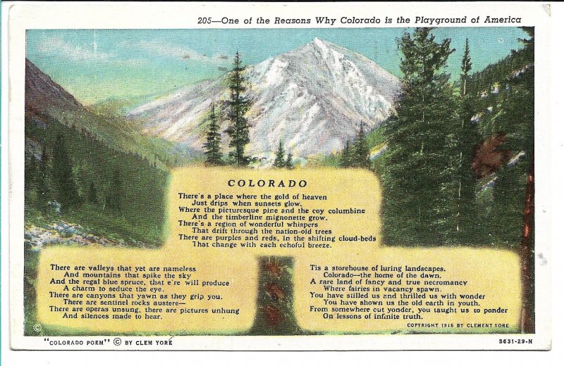 Colorado - The Playground of America - 1945