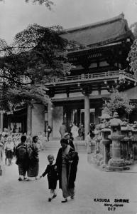 Nara Japan 1950s RPPC Real Photo Postcard Kasuga Shrine