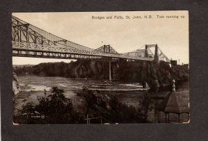 NB Bridge  Falls St John New Brunswick Canada Carte Postale Postcar