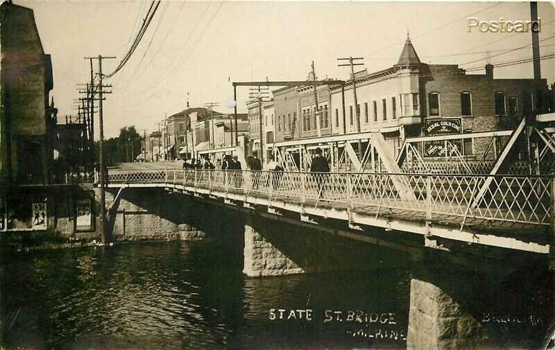 IL, Belvidere, Illinois, State Street Bridge, RPPC