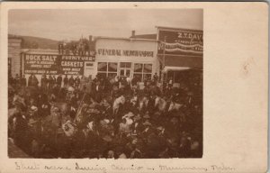 Merriman Nebraska Street Carnival Native American Indians Cowboys Postcard W3