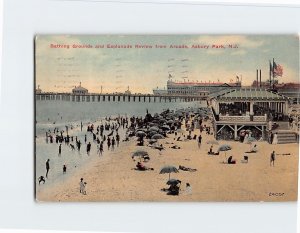 Postcard Bathing Grounds and Esplanade Review from Arcade, Asbury Park, N. J.