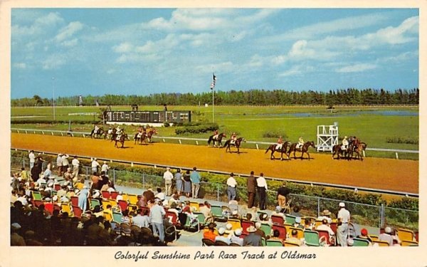 Colorful Sunshine Park Race Track at Oldsmar Florida  