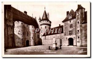 Old Postcard Sully Sur Loire Chateau feudal