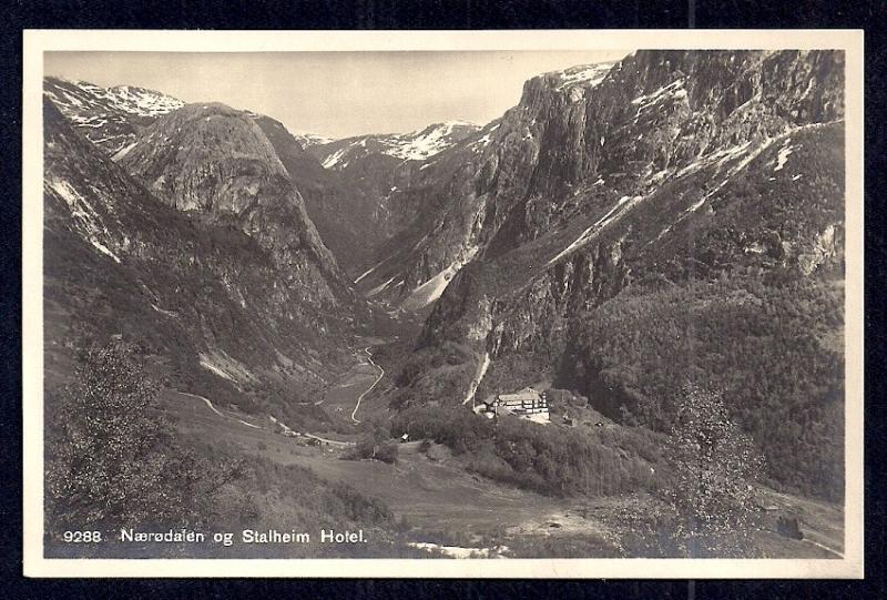 Stalheim Hotel NÃ¦rÃ¸y Valley Norway RPPC unused c1920's