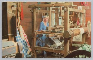 Williamsburg Virginia~Spinning & Weaving Exhibit~Vintage Postcard
