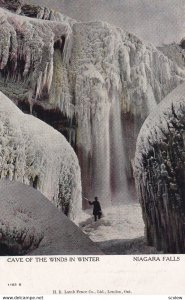 NIAGARA FALLS, Ontario, Canada, 1900-1910s; Cave Of The Winds In Winter