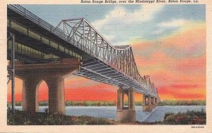 Postcard Baton Rouge Bridge Over Mississippi River Baton Rouge LA